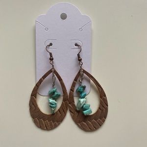 Faux leather earrings🌸